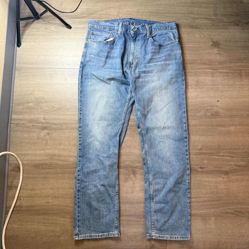 Levi's 505 Regular Fit Jeans Mens 36x31 Blue Straight Leg Denim Pants